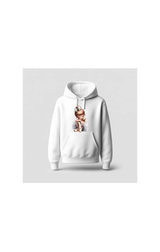 Ada Kostüm Tasarım Tatlı Balerin Tasarım Baskılı Hoodie Sweatshirt beyaz Ada Kostüm Tasarım Tatlı Balerin Tasarım Baskılı Hoodie Sweatshirt beyaz