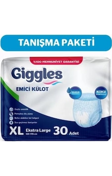 Giggles Emici Külot Yetişkin Hasta Bezi XL 30'lu Giggles Emici Külot Yetişkin Hasta Bezi XL 30'lu
