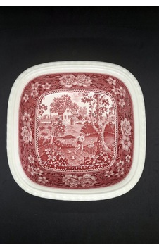 Rusticana Vintage Porselen Kırmızı Kare Kase 24cm Krem Rusticana Vintage Porselen Kırmızı Kare Kase 24cm Krem