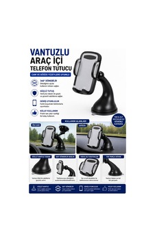 Vantuzlu Telefon Tutucu Siyah - 639104414 Siyah Vantuzlu Telefon Tutucu Siyah - 639104414 Siyah