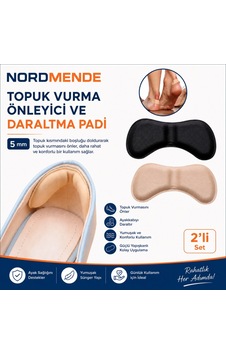 Astrid T 5 Mm Topuk Vurma Önleyici Ayakkabı Daraltma Pedi 2&39 Li Set Ayak Sağlığı Esnek Yapı Destek Ürünü Çok Renkli
