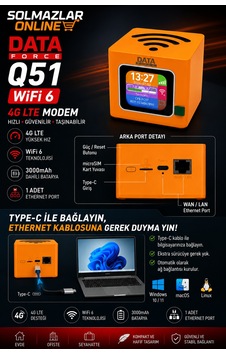 Data Force Q51 Wifi 6 4g Lte Taşınabilir Modem