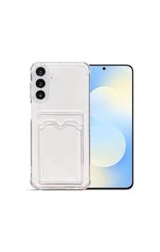 Samsung Galaxy Uyumlu S25 Fe 5g Kapak Kamera Korumalı Kartlıklı Darbe Emici Özellikli Şeffaf Silikon Kılıf