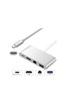 S Line Type C To Hdmı Rj45 Usb Çevirici 3in1 S Line Type C To Hdmı Rj45 Usb Çevirici 3in1