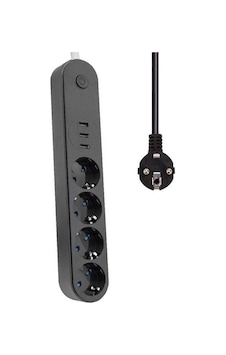 Akım Korumalı Isıya Dayanıklı 4 Lü 2 Mt Uzatma 3 Adet Usb 3402 Akım Korumalı Isıya Dayanıklı 4 Lü 2 Mt Uzatma 3 Adet Usb 3402