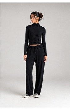 Mixxtrend Kadın Tencel Rahat Pantolon Siyah Mixxtrend Kadın Tencel Rahat Pantolon Siyah