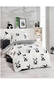 Eponj Home Junior Nevresim Seti Tek Kişilik Panda Siyah