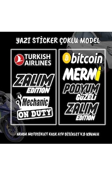 Türkçe Yazı Seti - Araba Yazıları Çoklu Model - Oto Motosiklet Cam Kaput Uyumlu Türkçe Yazı Seti - Araba Yazıları Çoklu Model - Oto Motosiklet Cam Kaput Uyumlu
