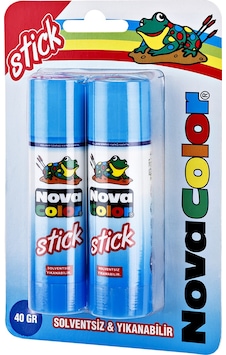 Nova Color Stick Yapıştırıcı 40 Gram 2'li Blister Nova Color Stick Yapıştırıcı 40 Gram 2'li Blister