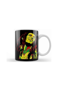 Bob Marley Hippie Art Kupa Bardak Porselen Karışık