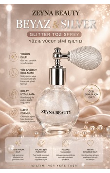 Beyaz&silver Glitter Toz Sprey, Yüz Ve Vücut Simi Işıltılı Beyaz - 602716742 Beyaz