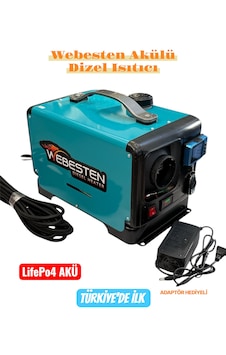 Webesten Taşınabilir Akülü Dizel Isıtıcı 12/24/220v Bluetooth'lu Serisi 02 Tv Sigortalı