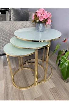 Avrupa Duş Premınıum 4 Mm Gold C Zıgon Sehpa Beyaz