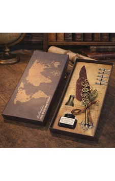 Bay Vintage Tüylü Divit Kalem Hediye Seti Najmaddin Standart