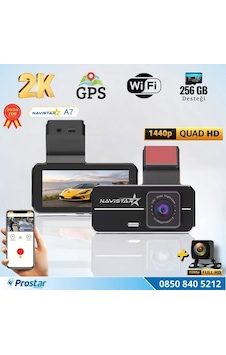 A7 Wifi + Gps 2k Çift Kameralı 170 Geniş Açı Lens Gece Görüşlü A7 Wifi + Gps 2k Çift Kameralı 170 Geniş Açı Lens Gece Görüşlü