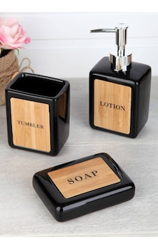 Acr Banyo Set 3lü Siyah Sabj-008392/12 Siyah