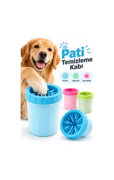 Evcil Hayvan Pati Yıkama Kabı Kedi Köpek Silikon Fırçalı Pratik Pati Temizleyici