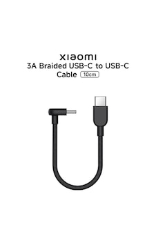 Xiaomi 3A Örgülü USB-C to USB-C Kablo 10 cm Xiaomi 3A Örgülü USB-C to USB-C Kablo 10 cm