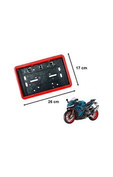 Çerçeveli Dikdörtgen Plakalık Plaka Altlığı Kırmızı 26x17cm 1 Ade
