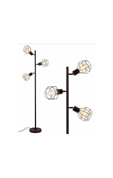 Mylights Retro Rustik Üçlü Mafsallı Lambader Köşe Lambası Üçlü Siyah Mylights Retro Rustik Üçlü Mafsallı Lambader Köşe Lambası Üçlü Siyah