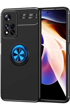 Xiaomi Redmi Note 11 Pro 5g Kılıf Zore Ravel Silikon Kapak Siyah-Mavi Xiaomi Redmi Note 11 Pro 5g Kılıf Zore Ravel Silikon Kapak Siyah-Mavi