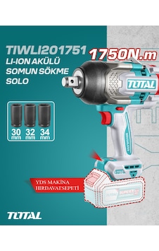 Total TIWLI201751 Lı-Ion Akülü Somun Sökme Makinesi