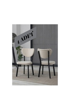 Elma Sandalye 4 Adet Krem Krem Elma Sandalye 4 Adet Krem Krem
