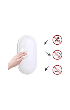 20w Oval Beyaz Led Nemliyer Armatür Ip65 Su Geçirmez Tavan/duvar Lambası, 6500k Beyaz Işık, 2000 Lümen, 27x16.7 Cm, İç Ve Dış Mekan Kullanıma Uygun, Banyo Balkon Bahçe Aydınlatması 4 Işık 20w Oval Beyaz Led Nemliyer Armatür Ip65 Su Geçirmez Tavan/duvar Lambası, 6500k Beyaz Işık, 2000 Lümen, 27x16.7 Cm, İç Ve Dış Mekan Kullanıma Uygun, Banyo Balkon Bahçe Aydınlatması 4 Işık