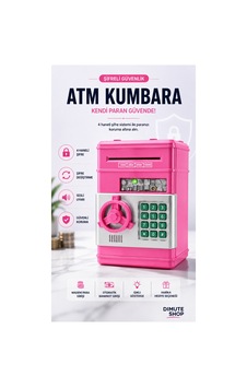 Atm Kumbara Şifreli Elektronik Para Kasası Otomatik Para Çeken Çocuk Kumbararası - 890405982