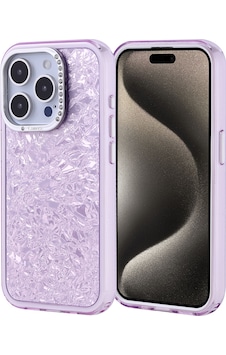 Apple Uyumlu iPhone 15 Pro Kılıf Taşlı Tasarımlı Zore Kapi Kapak Lila Apple Uyumlu iPhone 15 Pro Kılıf Taşlı Tasarımlı Zore Kapi Kapak Lila