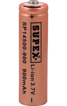 Supex 14500-900ma 3,7 Volt Başlıklı Pil Supex 14500-900ma 3,7 Volt Başlıklı Pil