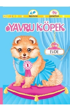 Yavru Köpek Evde-Boyama Çıkartma- Koloni Çocuk Yayınları