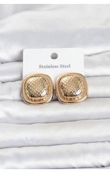 316l Çelik Gold Renk Düğme Model Kadın Küpe Çok Renkli 316l Çelik Gold Renk Düğme Model Kadın Küpe Çok Renkli