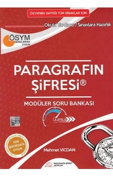 TYT AYT KPSS ALES Paragrafın Şifresi Modüler Soru Bankası - Mehmet Vicdan - Paragrafın Şifresi TYT AYT KPSS ALES Paragrafın Şifresi Modüler Soru Bankası - Mehmet Vicdan - Paragrafın Şifresi