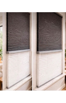 Honeycomb Bal Peteği Çiftli Sistem Gece-gündüz %100 Karatma Ve Isı Yalıtımlı Plise Perde Antrasit Honeycomb Bal Peteği Çiftli Sistem Gece-gündüz %100 Karatma Ve Isı Yalıtımlı Plise Perde Antrasit