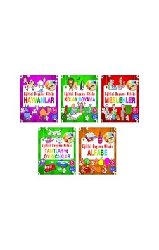 Eğitici Boyama Kitabı Serisi 5 Kitap(3.Set) / 3+ Yaş – Okul Önces Eğitici Boyama Kitabı Serisi 5 Kitap(3.Set) / 3+ Yaş – Okul Önces