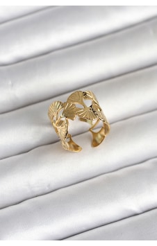 Gürbelle Altın Kaplama 316l Çelik Gold Renk Yelpaze Model Kadın Yüzük Kombinler Günlük Kullanım Gürbelle Altın Kaplama 316l Çelik Gold Renk Yelpaze Model Kadın Yüzük Kombinler Günlük Kullanım