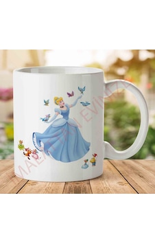 1-2330 Cinderella İki Tarafı Baskılı Kupa Bardak.jpg