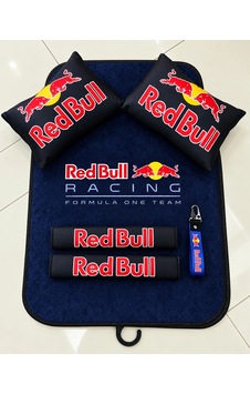 Redbull Dört Parca Paspas Ve Yastik Kemer,anahtarlik Dekor Redbull Dört Parca Paspas Ve Yastik Kemer,anahtarlik Dekor