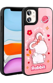 Apple Uyumlu iPhone 11 Kılıf Parlayan Kabartmalı İkonik Figürlü Zore Amas Silikon Kapak Apple Uyumlu iPhone 11 Kılıf Parlayan Kabartmalı İkonik Figürlü Zore Amas Silikon Kapak