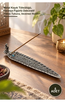5 Adet Metal Kayık Ganeşa Tütsülük Metal Kayık Tütsülüğü, Ganeşa Figürlü Dekoratif Tütsü Tutucu, Incense Holder 5 Adet Metal Kayık Ganeşa Tütsülük Metal Kayık Tütsülüğü, Ganeşa Figürlü Dekoratif Tütsü Tutucu, Incense Holder