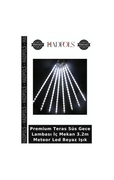 Premium Teras Süs Gece Lambası İç Mekan 3.2m Meteor Led Beyaz Işık Premium Teras Süs Gece Lambası İç Mekan 3.2m Meteor Led Beyaz Işık