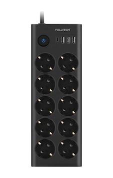 Fulltech Ftr14 Type-c Girişli Akım Korumalı 10 Lu Priz, 3 Usb 0 - 2 M