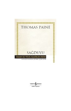 Sağduyu-Hasan Ali Yücel Klasikler - Thomas Paine - İş Bankası Kültür Yayınları