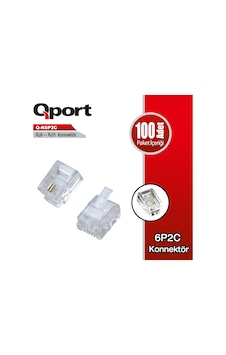Qport Q-K6P2C Rj9-Rj11 Telefon Soketi 100 Lü Paket Qport Q-K6P2C Rj9-Rj11 Telefon Soketi 100 Lü Paket
