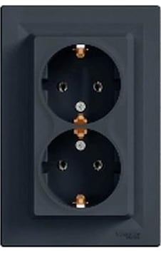 Schneider Electric EPH9900171 Asfora Ikili Topraklı Priz Antrasit Schneider Electric EPH9900171 Asfora Ikili Topraklı Priz Antrasit