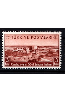 1938 Cumhuriyet'in Onbeşinci Yıldönümü Pulları 3 Kuruş Tp0786 İsfila1374 Teşhir Ürün 1938 Cumhuriyet'in Onbeşinci Yıldönümü Pulları 3 Kuruş Tp0786 İsfila1374 Teşhir Ürün