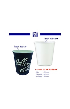 14 Oz Sıcak Bardak 1 Koli 1000 Adet 14 Oz Sıcak Bardak 1 Koli 1000 Adet
