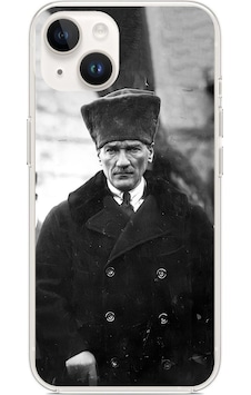 Apple Uyumlu iPhone 13 - 14 Mustafa Kemal Atatürk Portre Baskılı Silikon Kılıf Renkli Apple Uyumlu iPhone 13 - 14 Mustafa Kemal Atatürk Portre Baskılı Silikon Kılıf Renkli