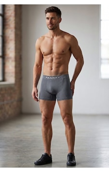 Fit Women Erkek Trend Nefes Alan Relaxed Gri Boxer Fit Women Erkek Trend Nefes Alan Relaxed Gri Boxer